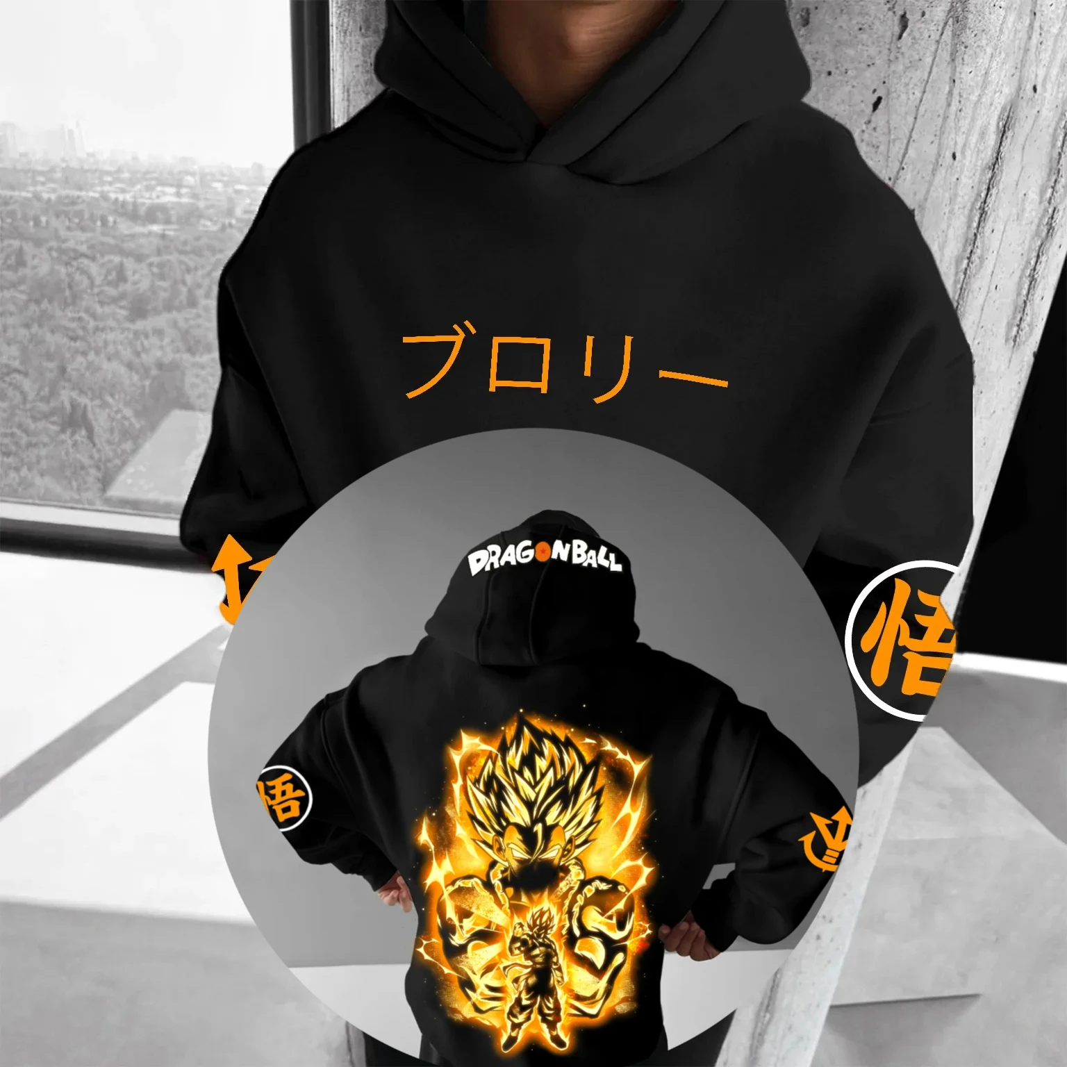 

Dragon Ball Autumn and Winter Japanese Hot-blooded Animation Classic Characters Comfortable Hoodies for Men and Women Couples