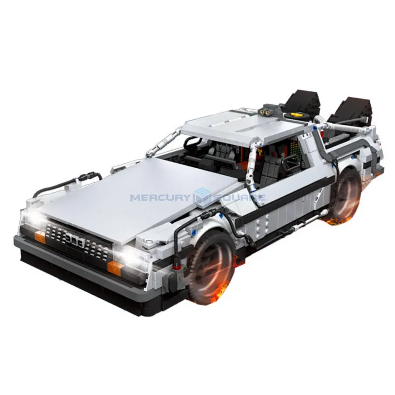 Auto d\'epoca Ritorno al futuro DeLorean DMC-12 Time Machine MOC 92004 Esperto creativo Mattoni Modello di veicolo Regali