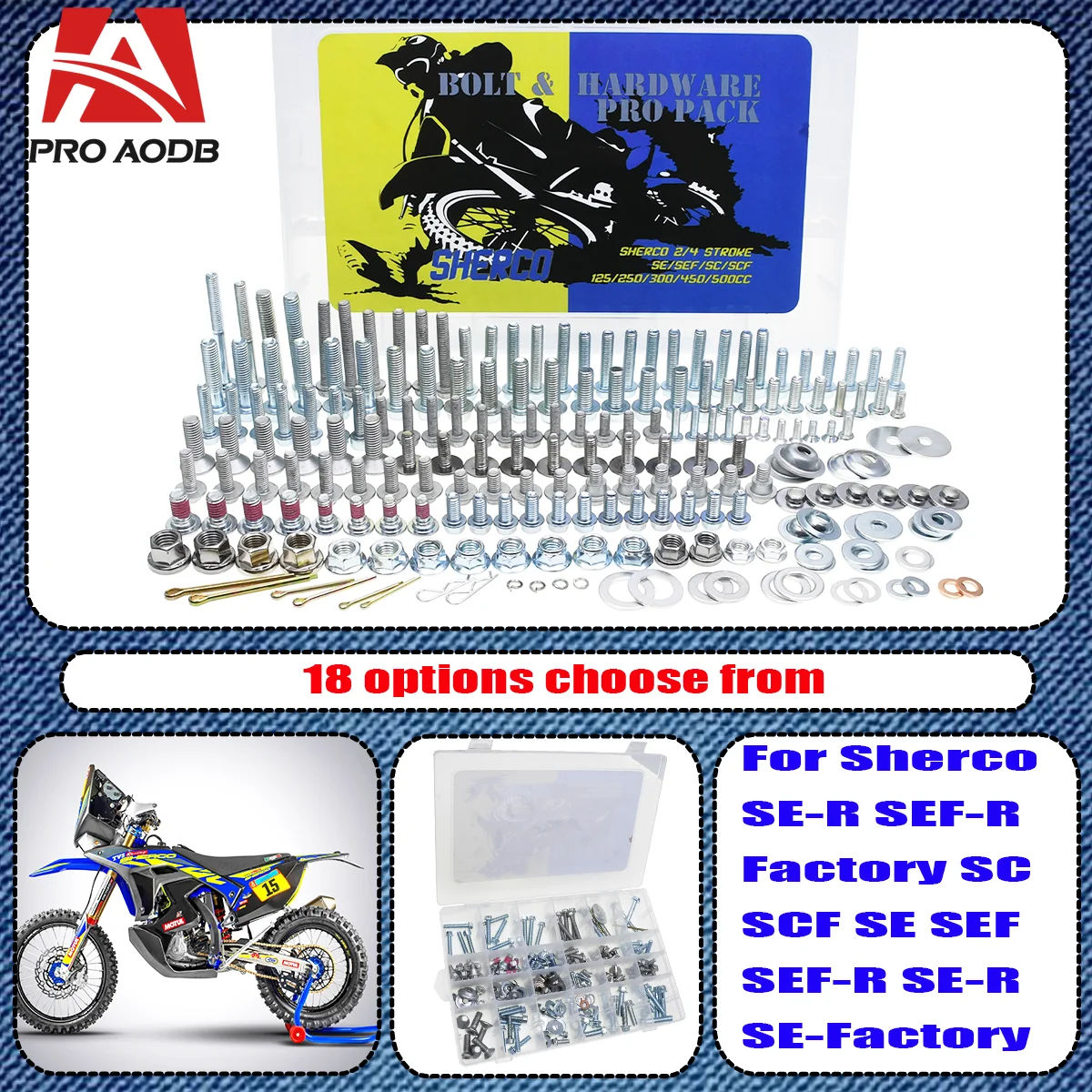 

For Sherco SE-R SEF-R Factory SC SCF SE SEF SEF-R SE-R SE-Factory SEF-Factory 125-500 Hardware Bolt Full Plastics Fastener Kit