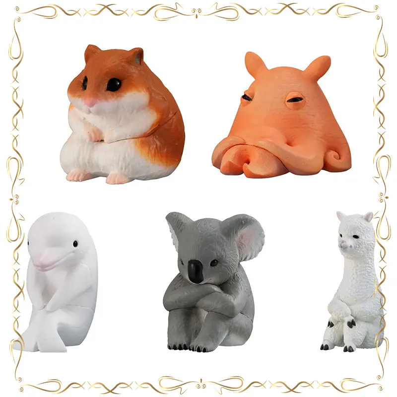 

Hamster Baiji Gashapon Wait Animal Cute Collection Desktop Ornament Children's Day Gifts Action Figure Model Toys