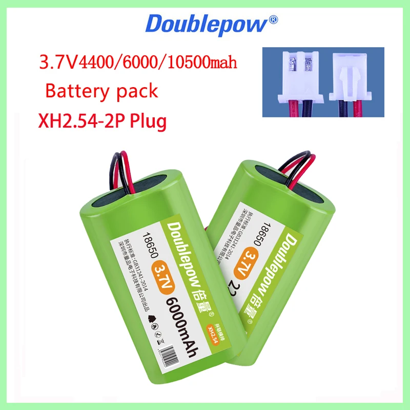 Doublepow 4400 6000 10500mAh Rechargeable Battery 3.7V 18650 Lithium Battery Pack For Fishing LED Light Bluetooth Speaker RC Car