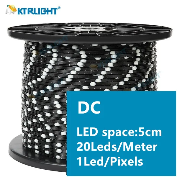3-polige DC5V/12V Schwarze LED-Pixel-Lichterkette WS2811 RGB Programmierbare Lichterkette Feiertagsatmosphäre-Beleuchtung Weihnachtsbeleuchtung