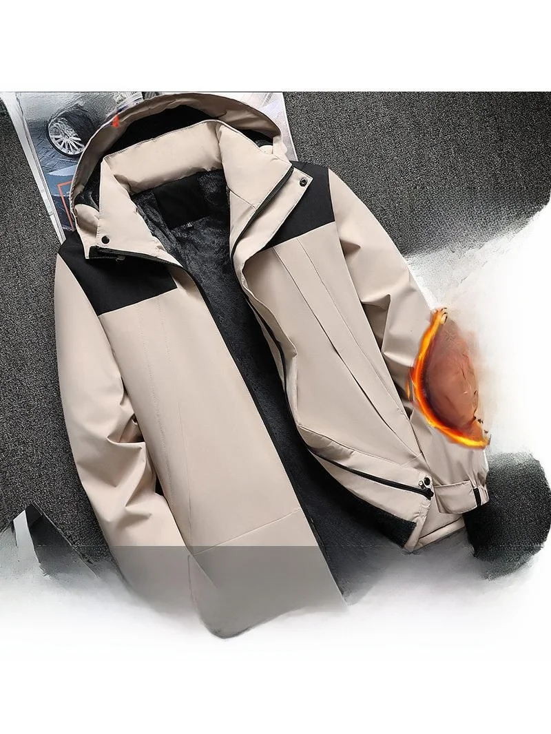 

Утепленная флисовая рабочая куртка для мужчин: ветрозащитная, защитная, спортивная, теплая, повседневная, деловая верхняя одежда