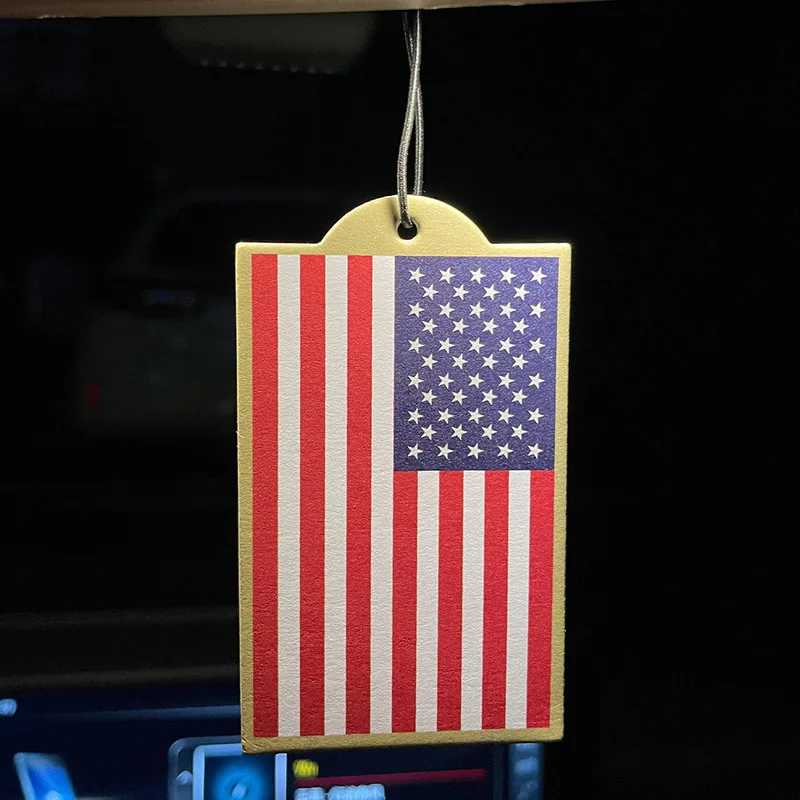 American flag, car perfume, fragrance, air freshener, rearview mirror pendant, cartoon animation