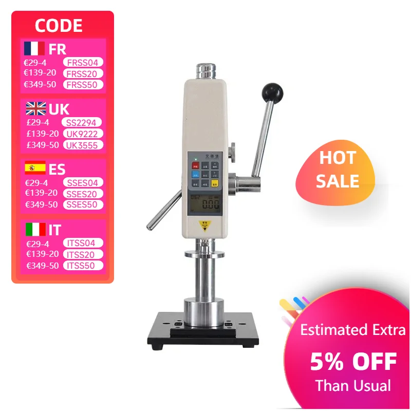 HPA Digital Tensile Pressure Test Bench, 500N Push-Pull Force Gauge with 70MM Travel Bracket