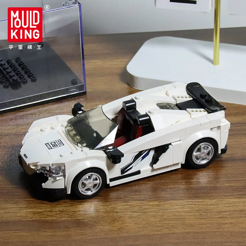 

Mould King Convertible Sports Car Model Building Block with Display Box Assembly Toy Bricks Mini Luxury Car Series Kid Xmas Gift