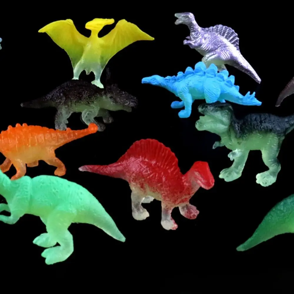 Dinosaur Glow in The Dark Dinosaur Toys Action Figure Ornament Noctilucent Dinosaur PVC Luminous Noctilucent Simulation Dinosaur