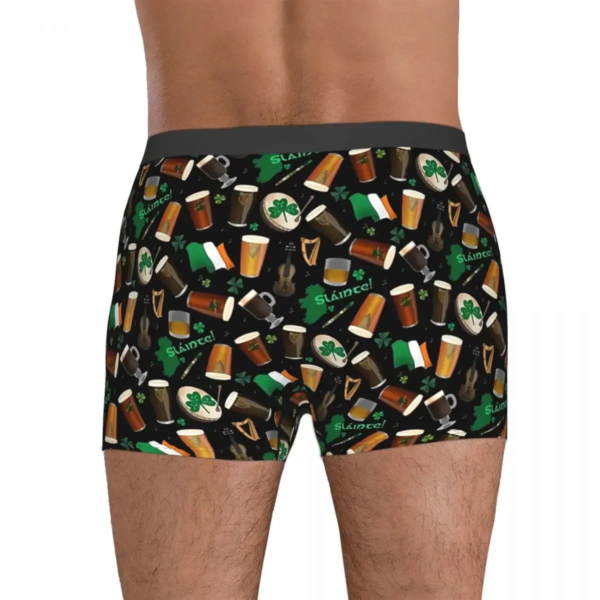 Cuecas boxer shorts irlandês pub calcinha homens ventilar roupa interior para homme homem namorado presentes