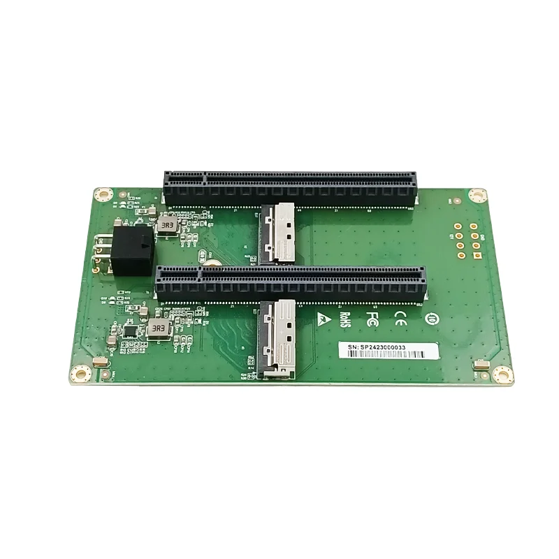 Imagem -04 - Dupla Mcio 8i para x Pcie5.0 X16 Slot Riser Card Atx 2x3 Pin Gpu Power Connector