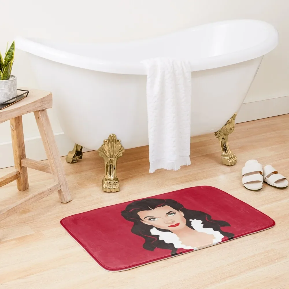 

Red Scarlett Bath Mat Showers Anti-Skid Shower Waterproof Bathroom Rugs Mat