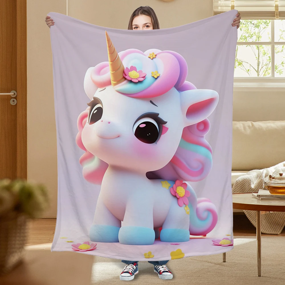 

Customized blanket cute cartoon comfortable soft flannel blanket as a birthday gift, lightweight plush blanket