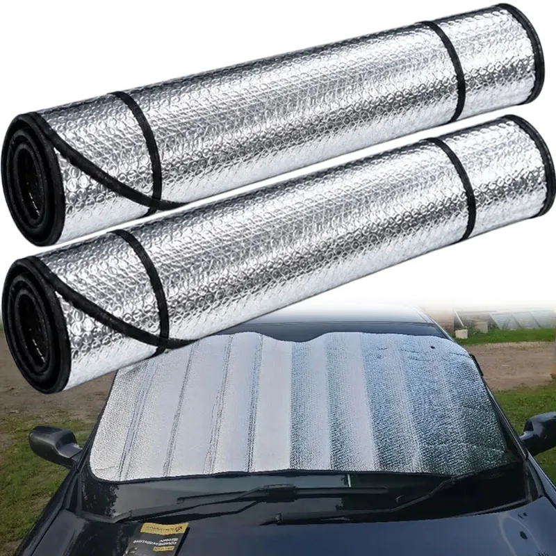 Car Front And Rear Sun Visors Car Windshield Summer Sun Protection Heat Insulation Window Sunshade Cars Interior Sun Visor New