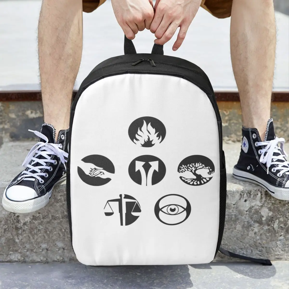 Divergent Factions Damen-Rucksäcke für Jungen und Mädchen, Büchertasche, modische Studenten-Schultaschen, tragbarer Reiserucksack, Umhängetasche