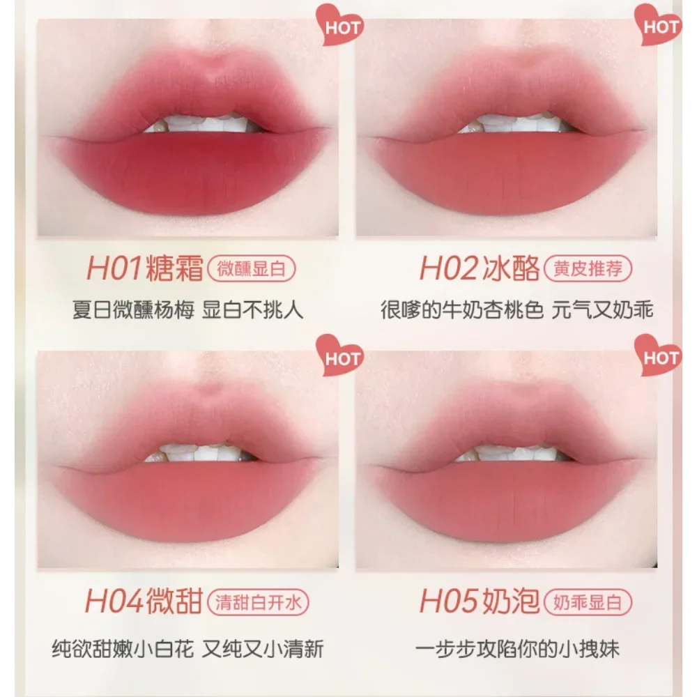 HOLD LIVE Bunny's Garden Lippenstift, matt, samtig, nackter Lippenstift, Zimtfarbe, langlebig, antihaftbeschichtet, koreanische Make-up-Kosmetik