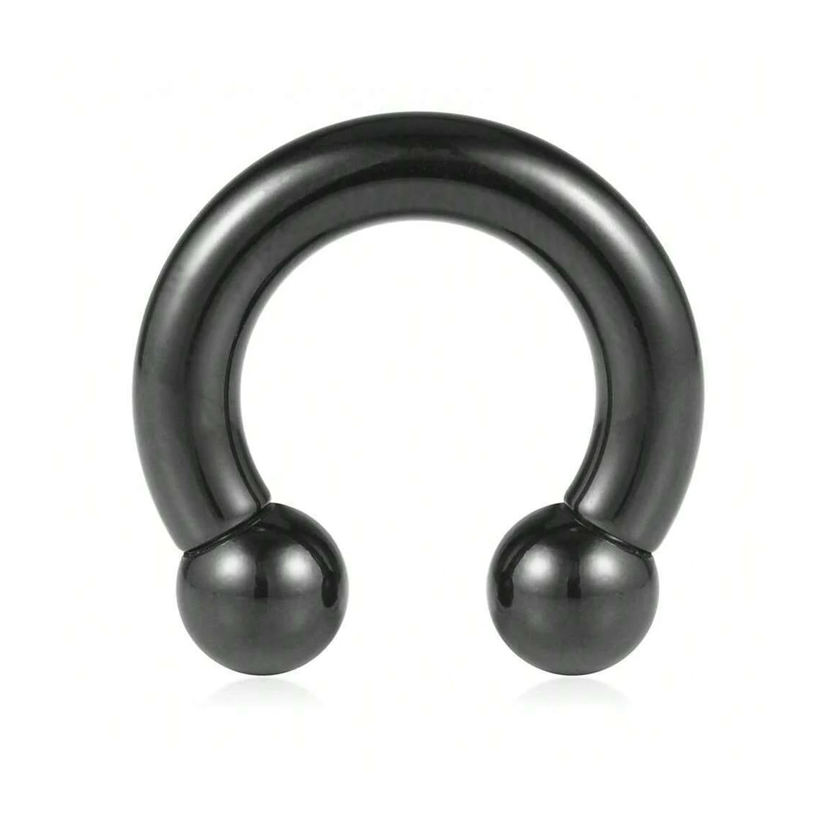 1PC Internally Threaded Circular Barbells Horseshoe Nose Ring Stainelss Steel Cone  Piercing Barbell  Nose Ear Expander