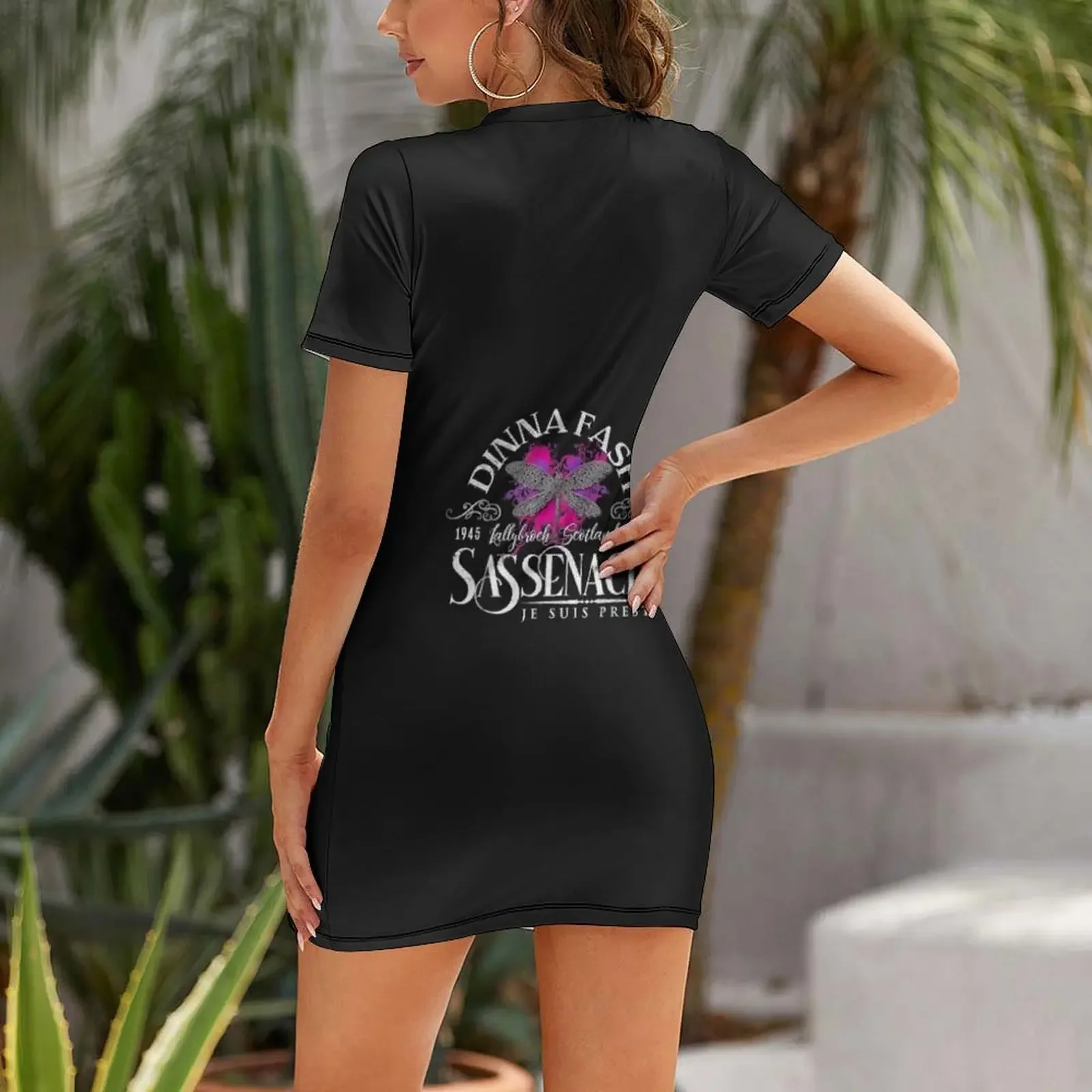 Dinna Fash Sassenach Dragonfly Outlander Color Splash TShirt19 Short-Sleeved Dress dresses for womens Dress