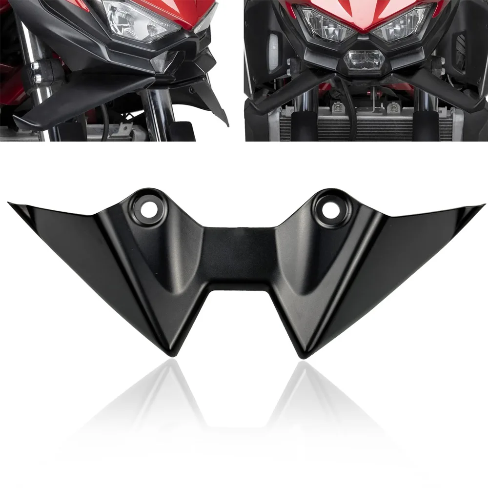 Motorcycle Aerodynamic Fairing Winglets Kit for Kawasaki Z500 Z500 SE 2024-2026, Front Lip Spoiler Downforce Wind Wing Cover