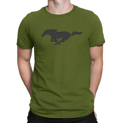 Imagen 2 del producto Camiseta de Mustang para hombre, camisa de cuello redondo, 100% algodón, divertida, alta calidad, regalos de cumpleaños