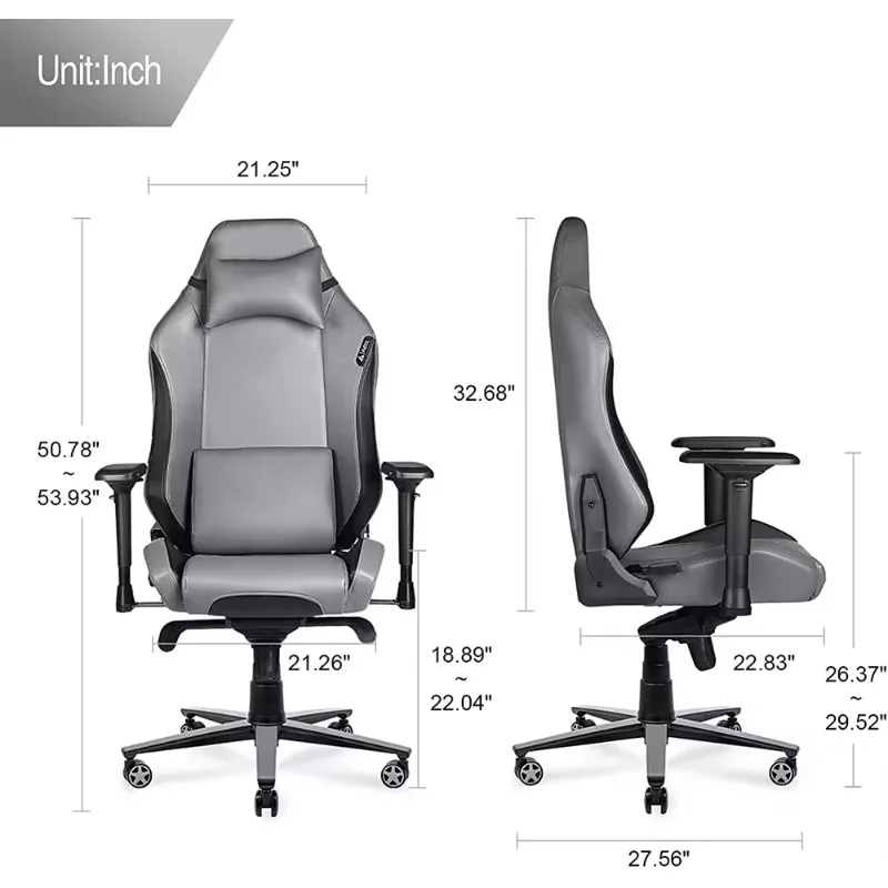 Gaming Chairs Computer Gamer Chair Footrest Lumbar Support PC Ergonomics Office Video Game Chairs Height Adjustable Adults - view 3
