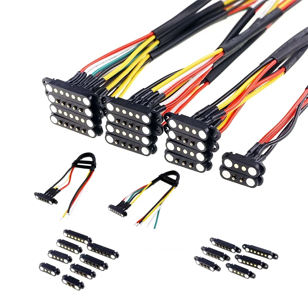 

1 3 5 Pair Spring Loaded Male Female 2.54 MM Pitch 2P 3 4 5 6 7 8 9 Pole Through Holes PCB BTB Connector 2A DC Magnetic Pogo Pin