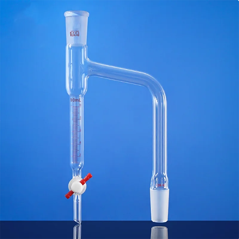 Separador de agua y aceite de vidrio de laboratorio, destilador de agua, separador de agua de vidrio, 5ml, 10ml, 20ml