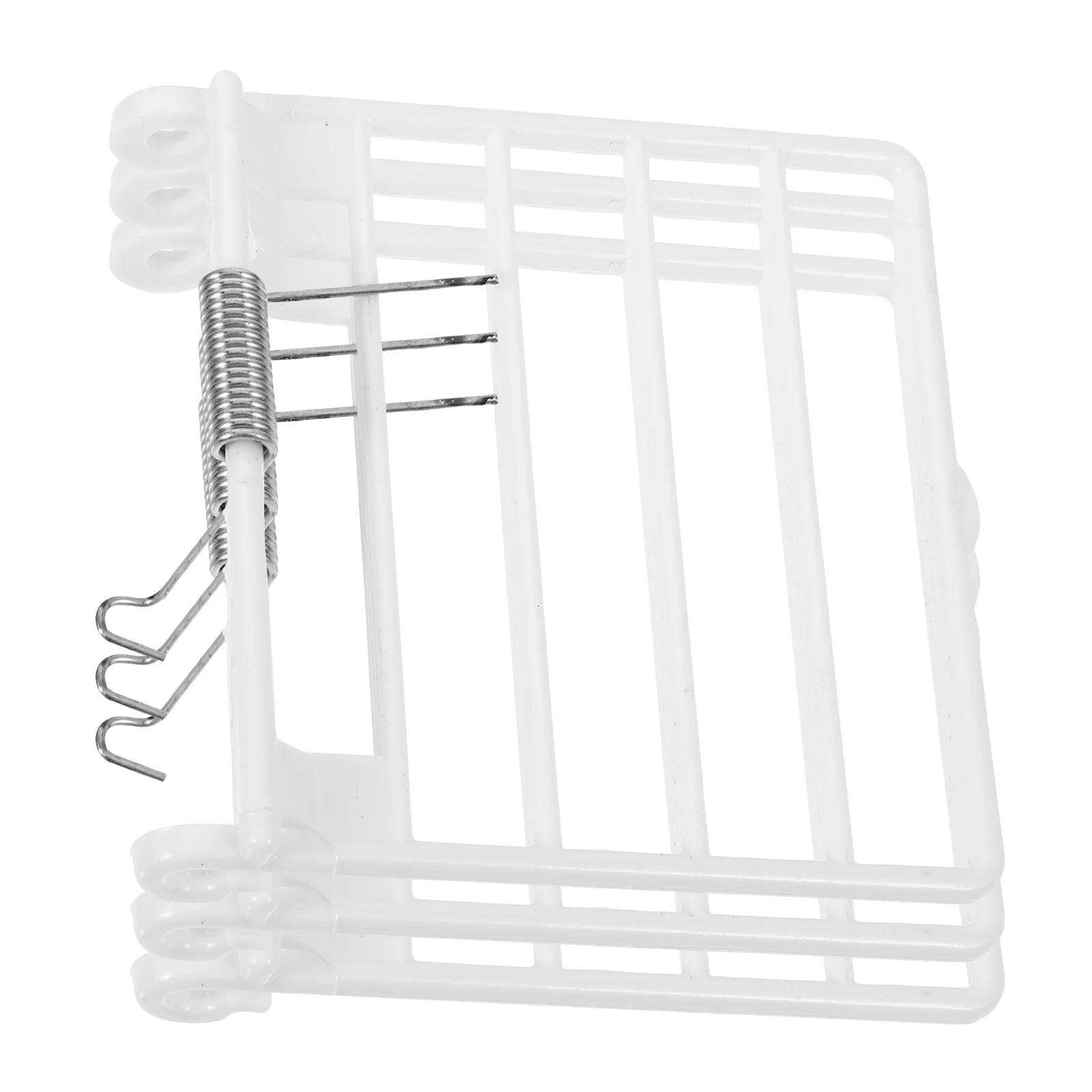 

3pcs Bird Cage Door Accessories Long Tail Plastic Hanging Spring Food Box Fixed Door Compatible Replacement Parts