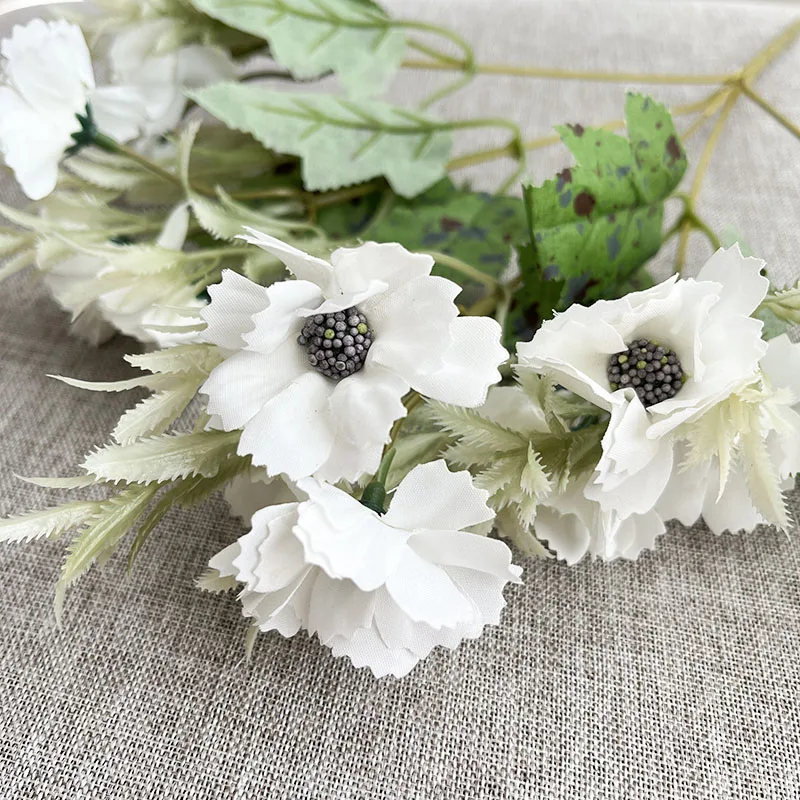 DIY aksesoris pernikahan pengantin buket Centerpiece Daisy bunga buatan sutra anggrek krisan pernikahan Prom dekorasi