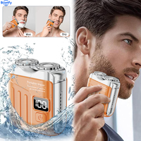 New Double-headed Mini Magnetic Shaver for Men Portable Beard Trimmer Rechargeable Waterproof Facial Hair Razor