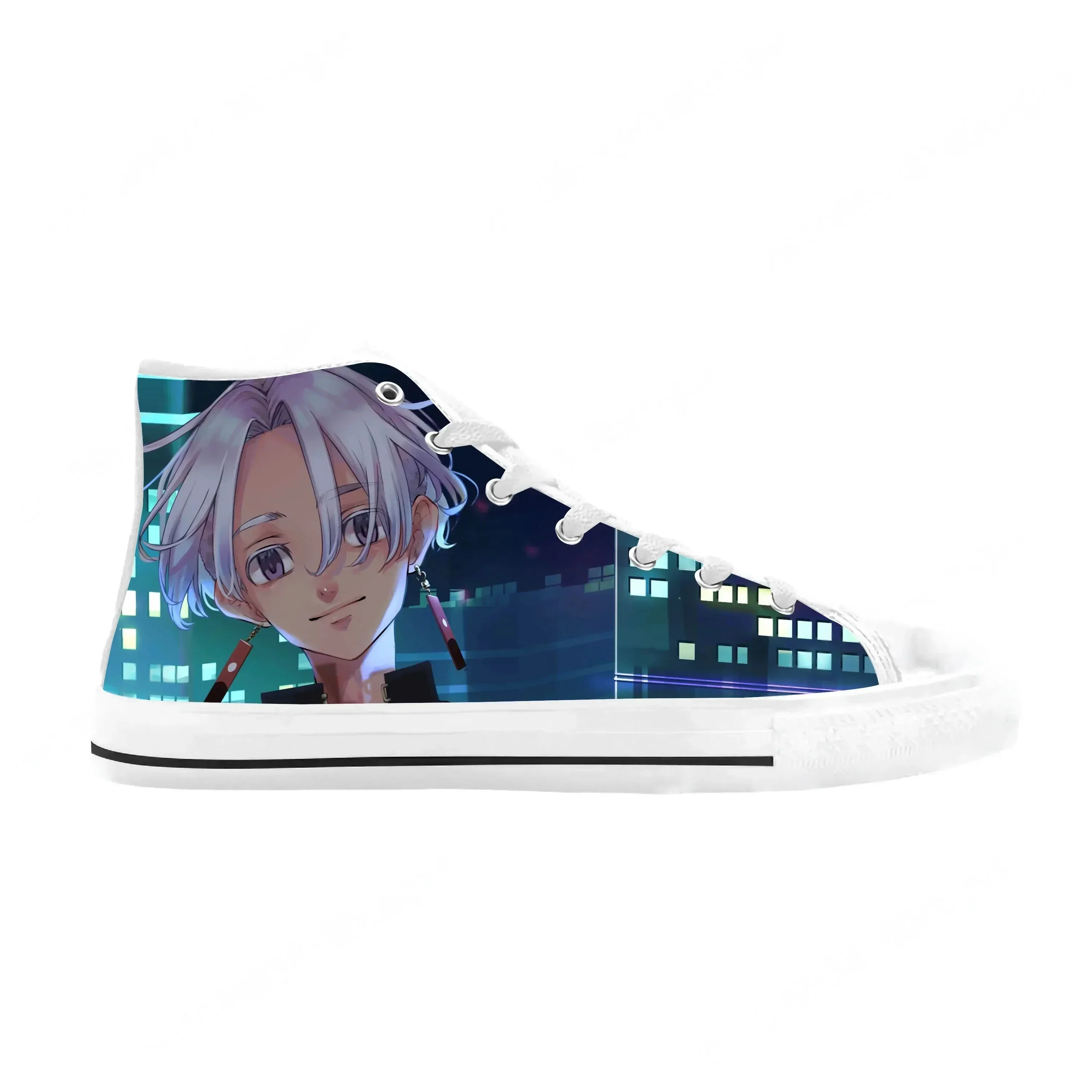 Hot Japanese Anime Tokyo Revengers Kurokawa Izana Casual Cloth Shoes High Top Comfortable Breathable 3D Print Men Women Sneakers