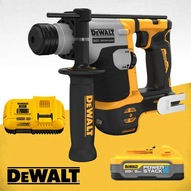 Dewalt DCH172 Cordless Rotary Hammer Kit ATOMIC 20V MAX Lithium-Ion 5/8 Inch 1.4J Impact Drill Brushless Motor Power Tool