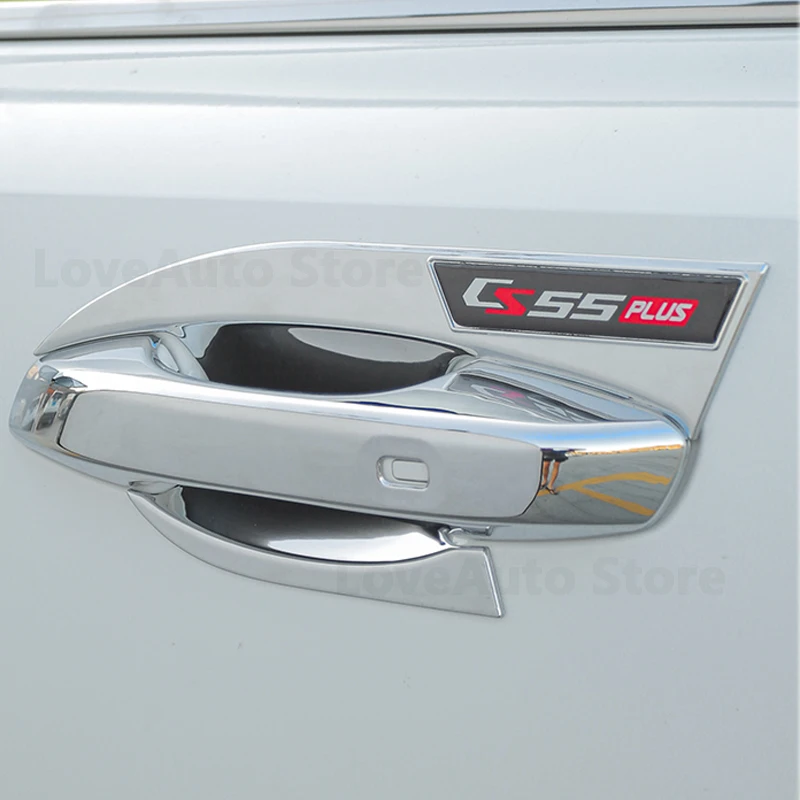 For Changan CS55 Plus 2022 2023 Car ABS Door Handle Protective Cover Door Handle Outer Bowls Trim Car Accessories