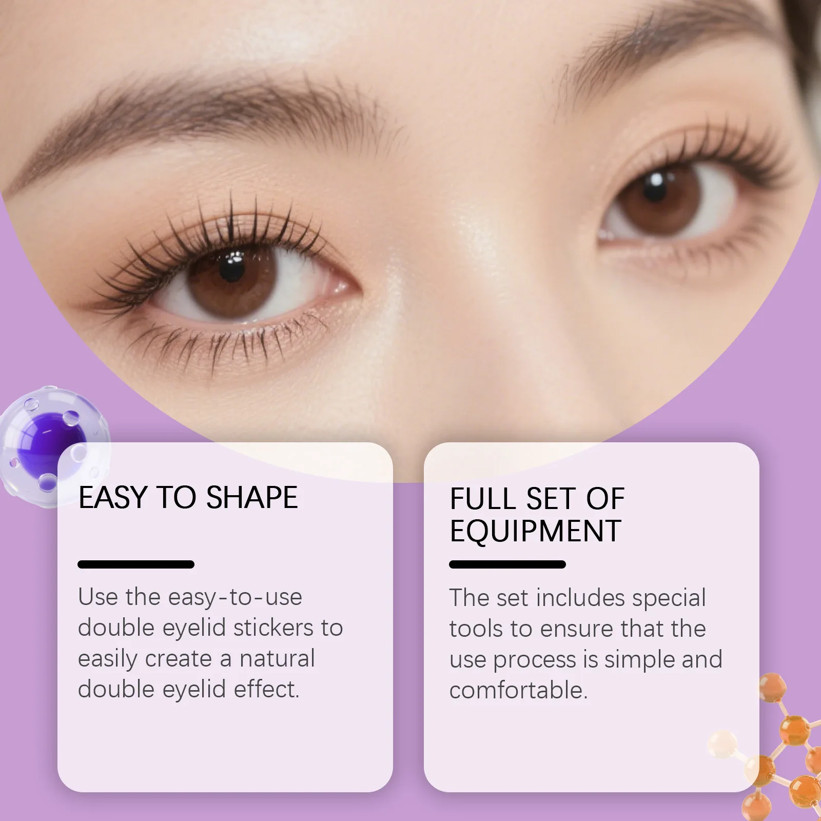 Ensemble de rubans à Double paupière, 360 pièces, outils de maquillage naturels pour les yeux, adhésif de renfort instantané adapté à tous les Types de paupières 5ml