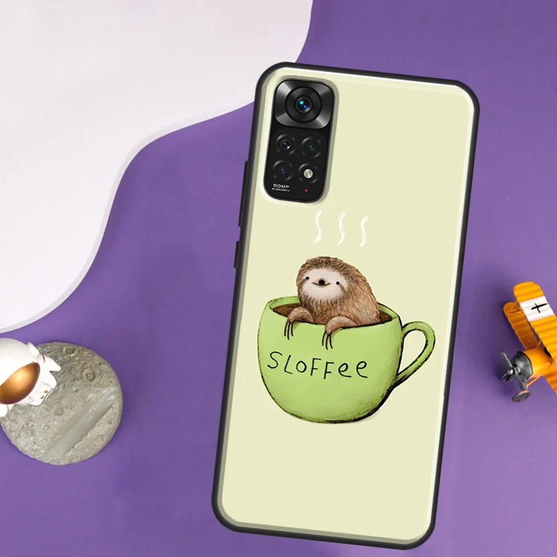 Sloth Animal Cute Case For Xiaomi Redmi Note 12 11 10 8 9 Pro 9S 10S 11S 12S Redmi 12C 10C 9C 10A Back Cover