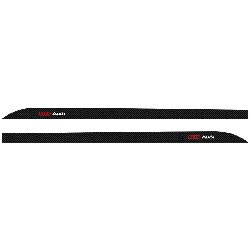 Car Waist Side Skirt Decoration Stickers Carbon Fiber Car Stickers For Audi C7 C6 C5 B5 B6 B7 B8 B9 D3 Q3 Q5 Q7 TT A1 A3 A4 A5