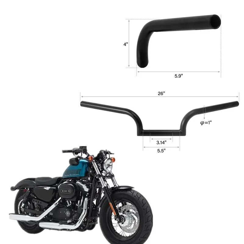 

Аксессуары для Мотоциклов Harley Sportster XL 883 Forty-Eight 2007-2014, аксессуары для мотоциклов 4 "7" 8,5 "Rise 1" на руль