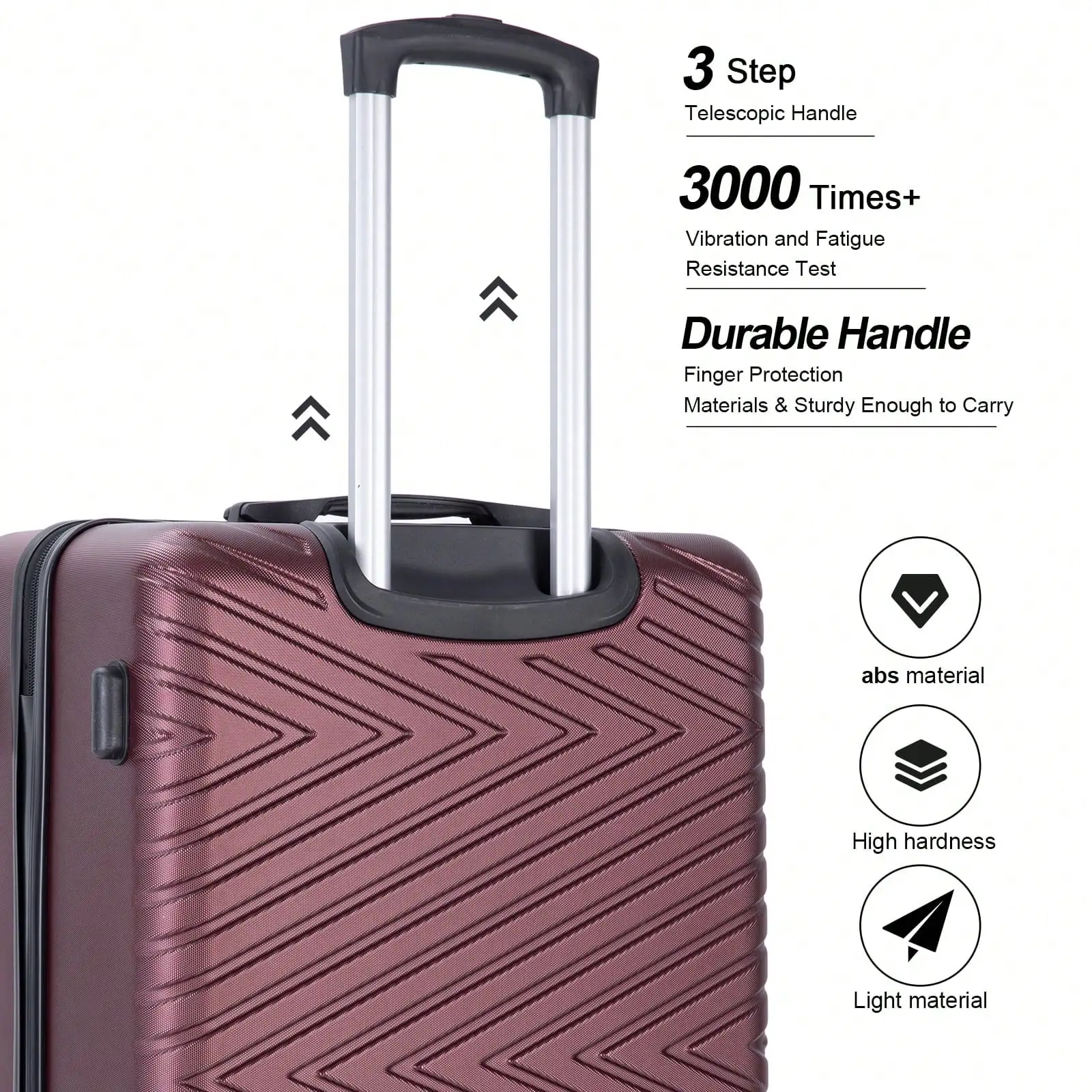 Travelhouse 4 Piece Hardshell Luggage Set Hardside Lightweight Suitcase With TSA Lock Spinner Wheels