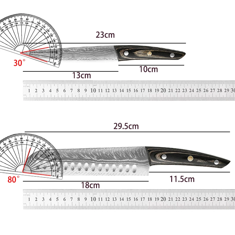 دمشق الصلب المطبخ Santoku الفاكهة التقشير فائدة سكين تقطيع خشب متين مقبض حاد 67 طبقة دمشق الصلب VG10