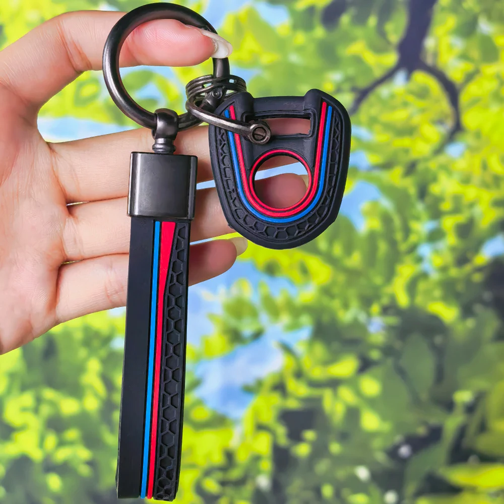 Precise Cutout Silicone Key Cover With Keychain For Honda CB650R High‑Grade Motorcycle Accessories Non‑Slip Protective Shell Cap