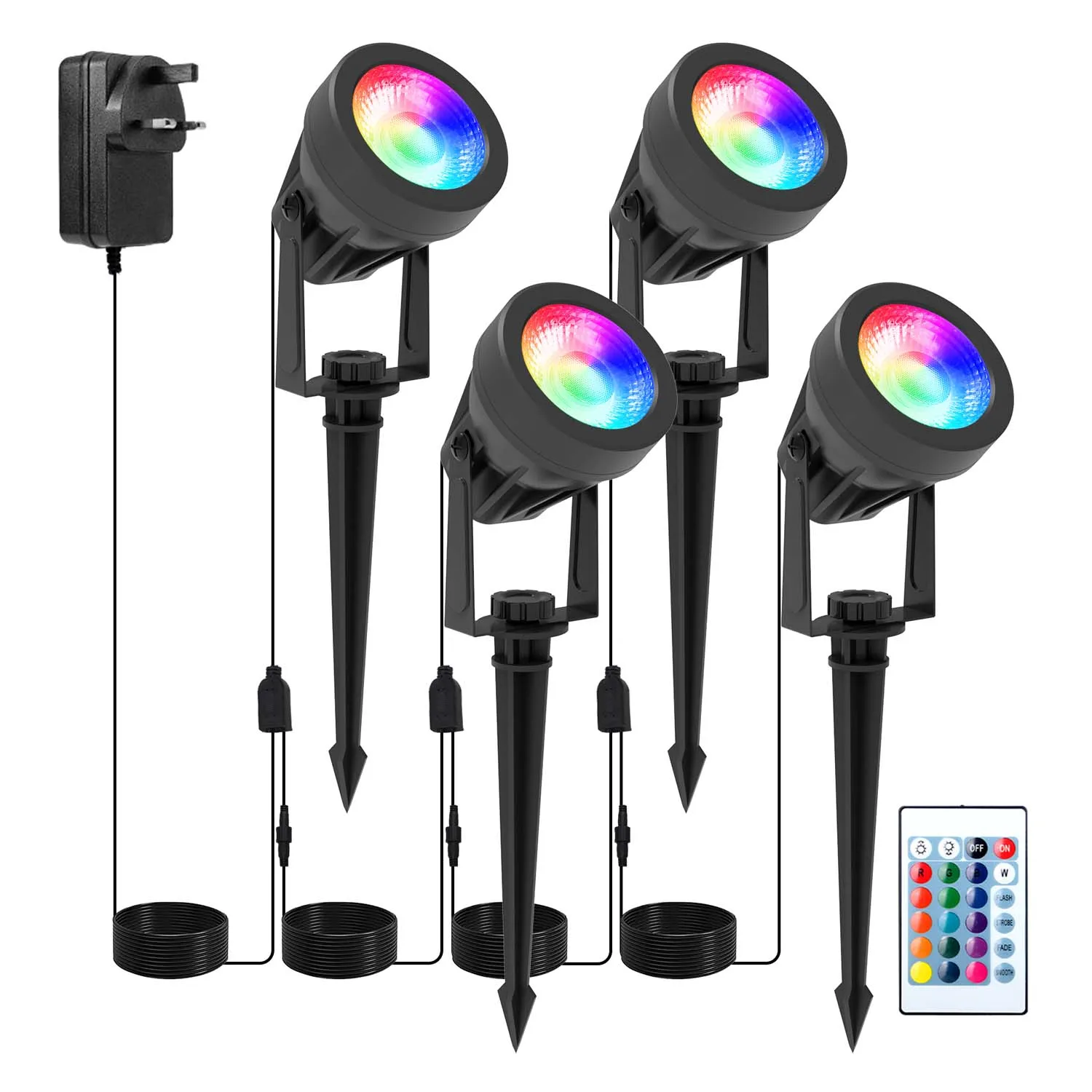 COB na zewnątrz reflektor Led dekoracje ogrodowe światło RGB 110V 220V IP65 wodoodporny lampa uliczna trawnika RGB do ścieżki drzewa