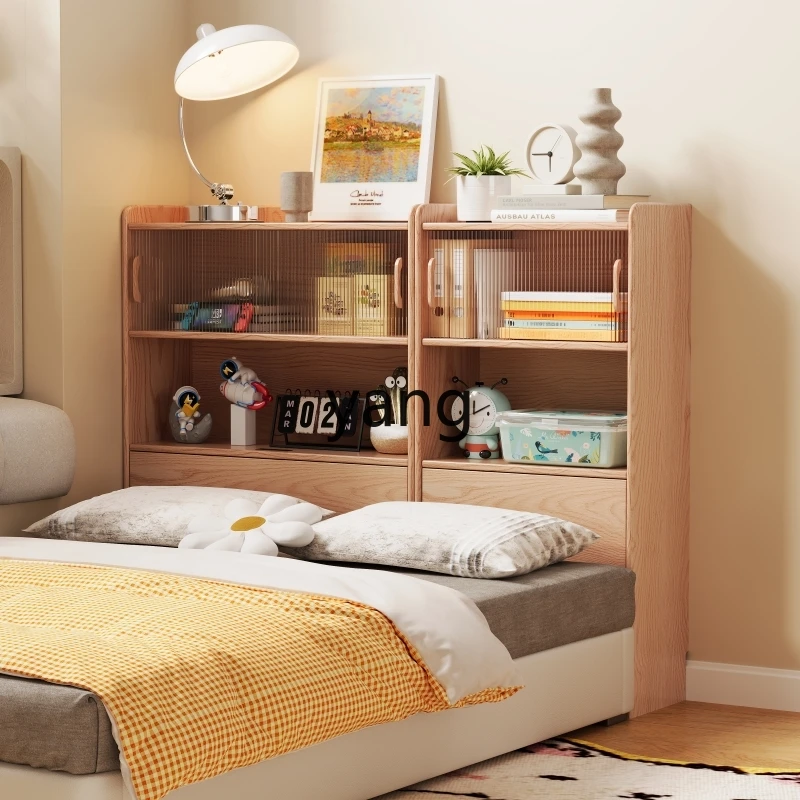 

Yhm solid wood bedroom bedside side locker integrated