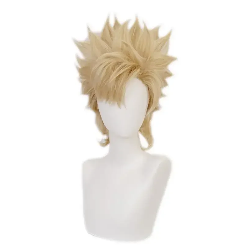 Anime Jojo'S Bizarre Adventure Caesar Anthonio Zeppeli Cosplay Wig Golden Yellow Hair Heat Resistant Synthetic Halloween Party