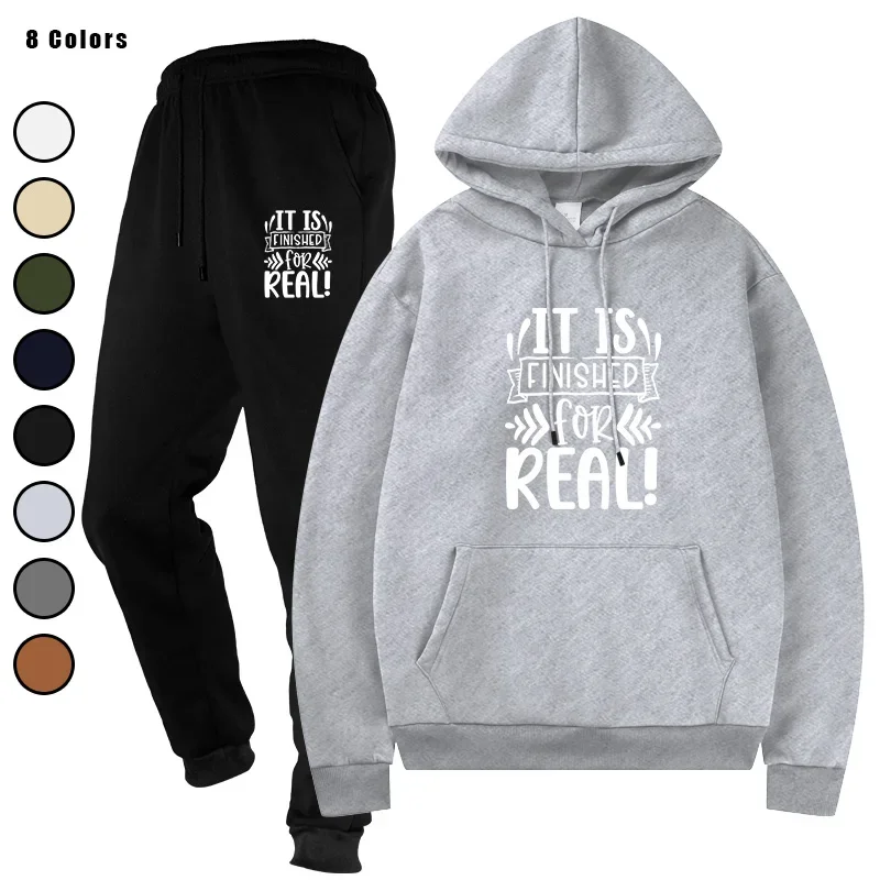 

Men's Running Two Pieces Sets Fashion Hoodies + Pants Tracksuit Sports Suits Casual Sweatshirts Sweatpants Men's Clothing