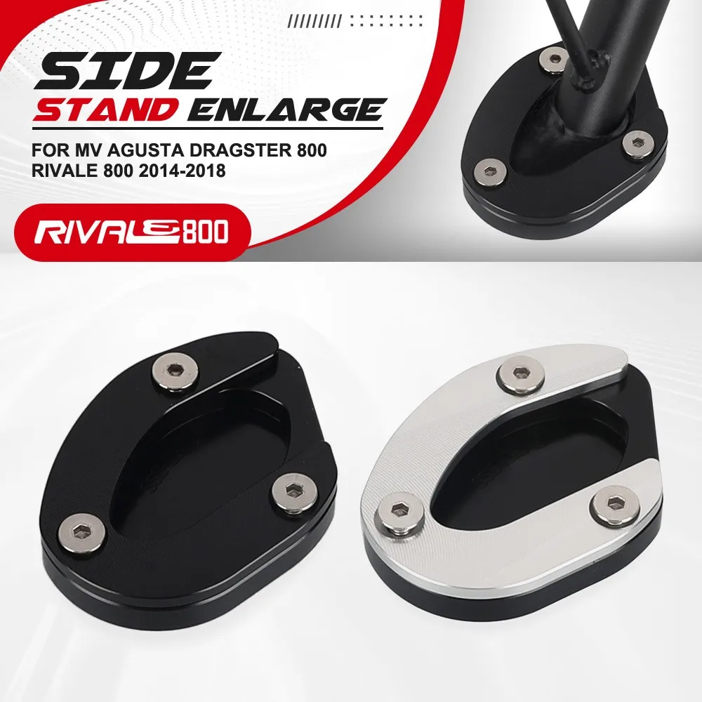 

For MV Agusta Dragster 800 Rivale 800 2014 2015 2016 2017 2018 Kickstand Foot Side Stand Pad Support Plate Dragster800 Rivale800