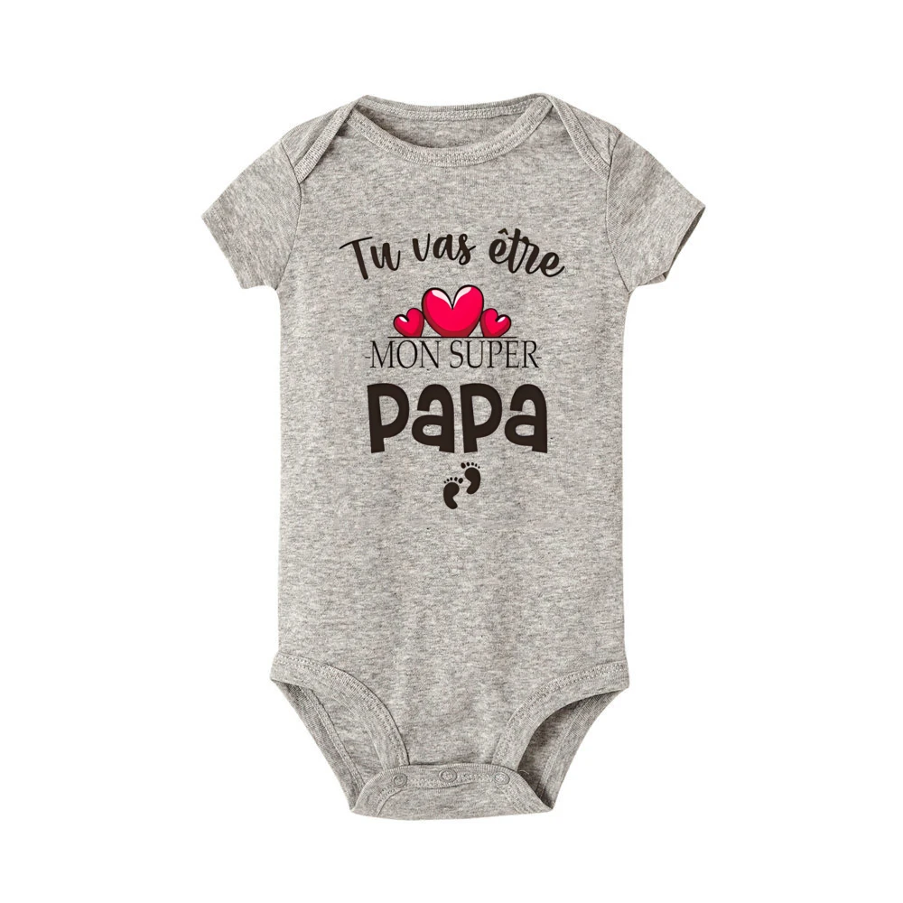 You Are Going To Be A Super Dad Printed Baby Bodysuit Romper Pregnancy Announcement Clothes Infant Short Sleeve Bodysuit Clothes — zdjęcie 4