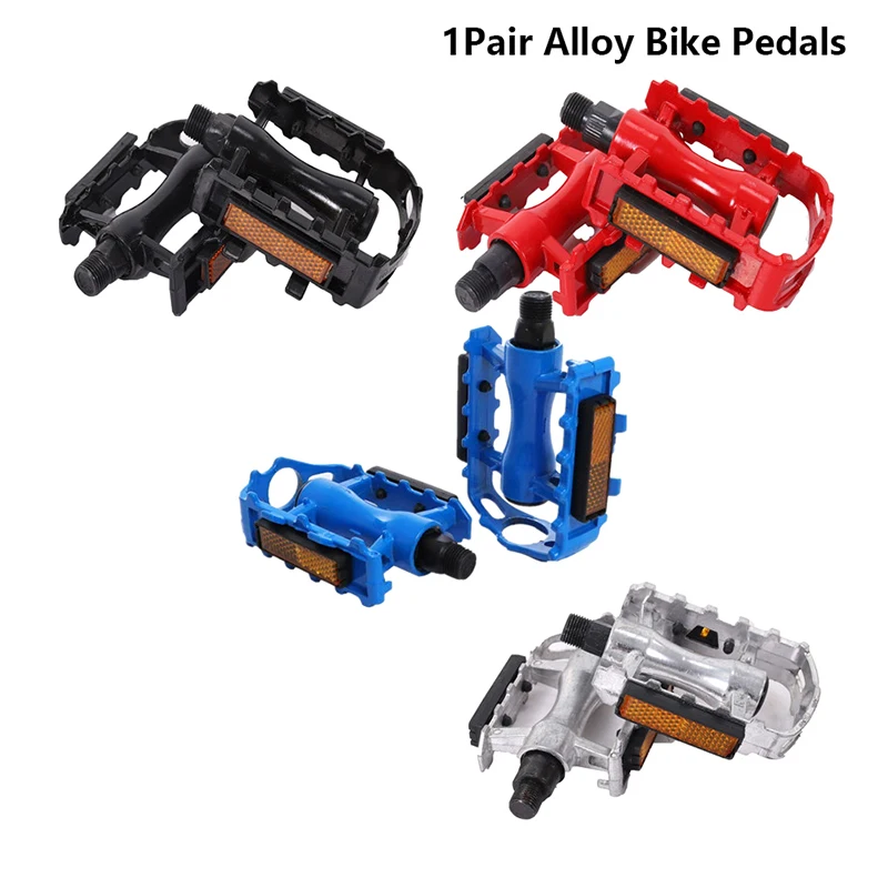 1Pair Bicycle Pedals Alloy Platform Footrest Flat Mountain Paddle Footboards Bearings Hold Cycling Grip Pedalen Foot Bike