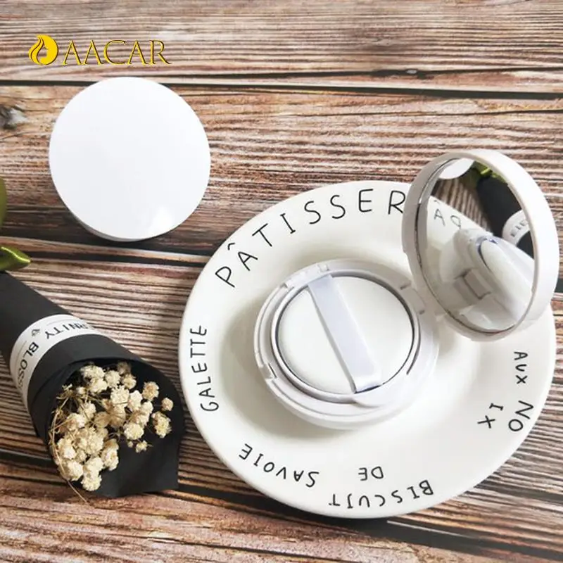 ครีมคอนเทนเนอร์ Dressing พร้อม Air Cushion ฟองน้ำแป้งพัฟและกระจกชุดเดินทาง 15ml DIY Air Cushion กล่องพัฟ BB