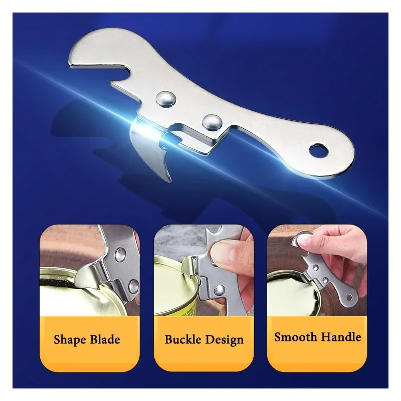 Stainless Steel Multifunctional Professional Can Manual Can Opener Craft Beer Grip Can Opener Bottle Opener Kitchen Gadgets