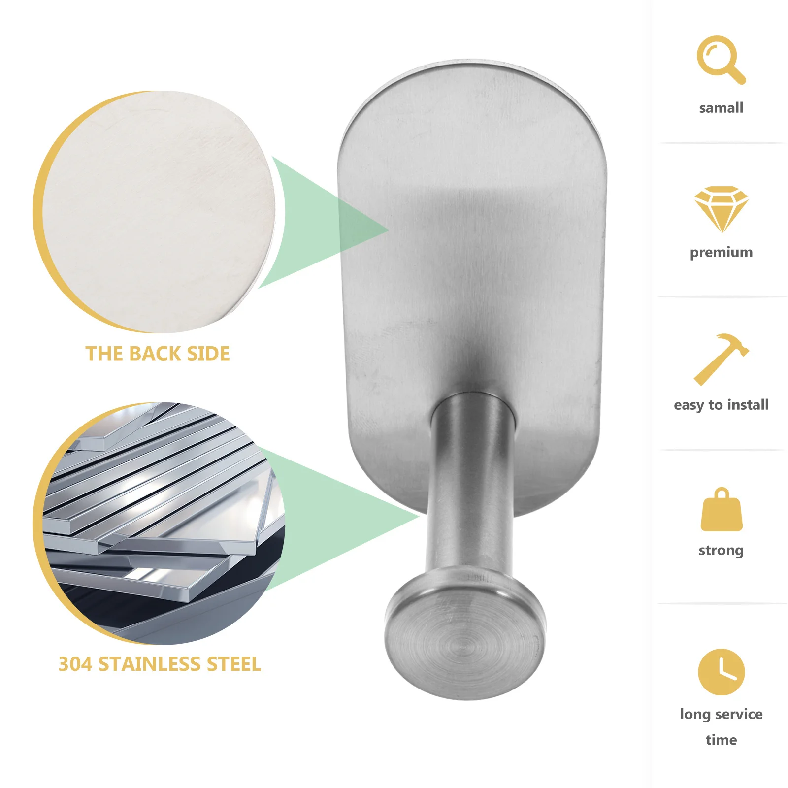 

1Set Towel Storage Rack Stainless Steel Bathroom Towel Organizer Punch Free Wall Mounted No Drill Installation for Towels and