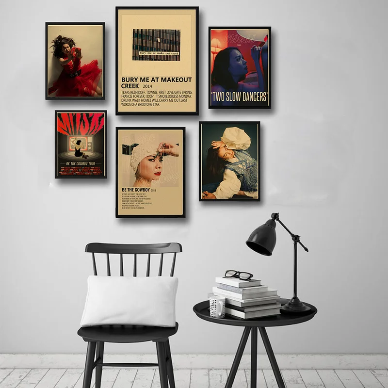 Винтажный постер в стиле хип-хоп, певица митски, принты из крафт-бумаги «пышная побери меня в макиауте», принты для дома, комнаты, бара, кафе, Декор, художественная настенная живопись