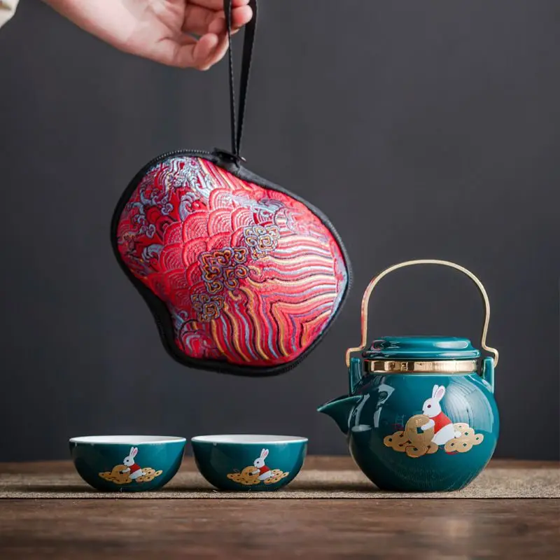 Upscale Tea Sets Ceramic Kung Fu Teaset Teacup Porcelain Service Gaiwan Tea Cups Mug of Tea Ceremony Teapot